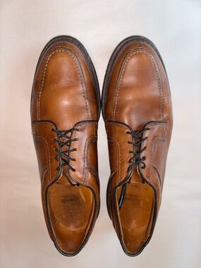 Allen Edmonds Wilbert Oxford Shoes Men Size 10.5 D Brown Leather Split Toe